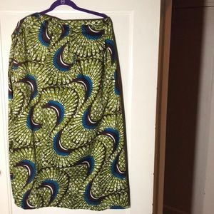 Soft Surroundings Full Skirt batik printed fabric